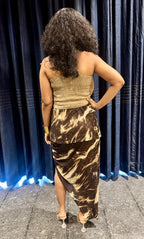 Desert Marble Draped Skirt