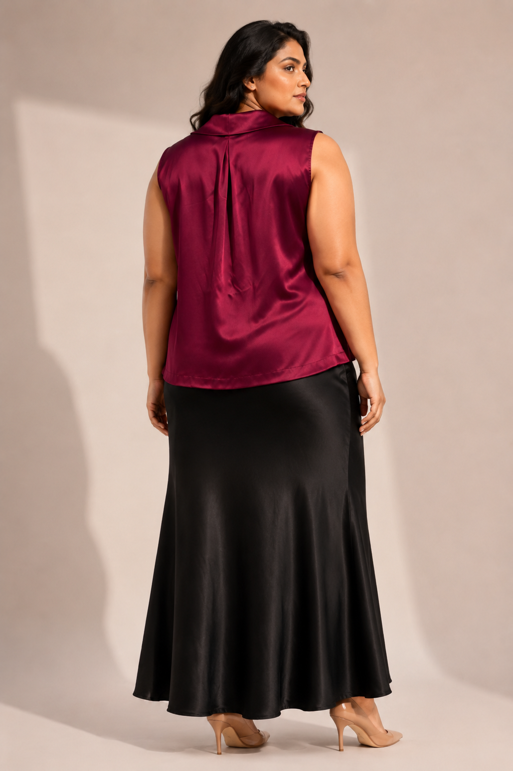 Wine Divine Cowl Neck Blouse