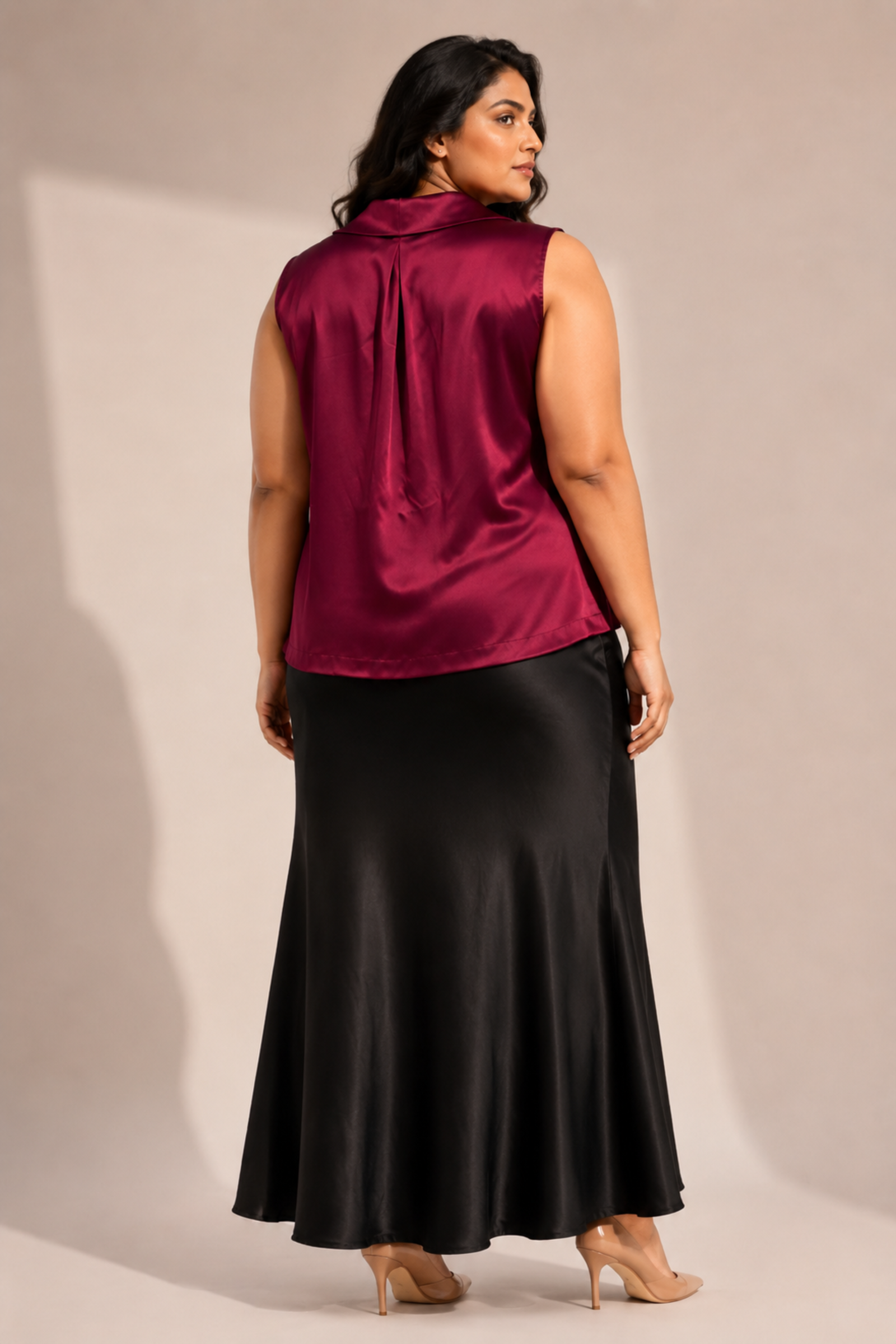 Wine Divine Cowl Neck Blouse