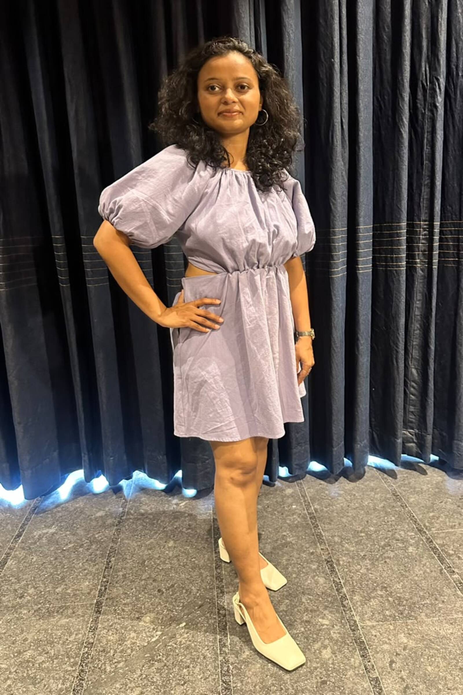 Lilac Fields Puff-Sleeve Dress