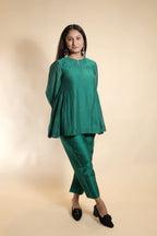 Green Peplum Tunic and Trousers