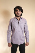 Mauve Patterned Formal Shirt