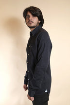 Classic Fit Solid Dark Blue Casual Shirt