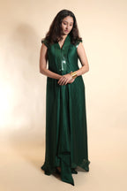 Regal Green Flowing Gown