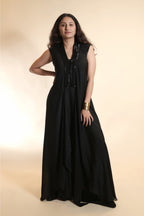 Elegant Sleeveless Black Gown