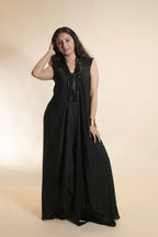 Elegant Sleeveless Black Gown