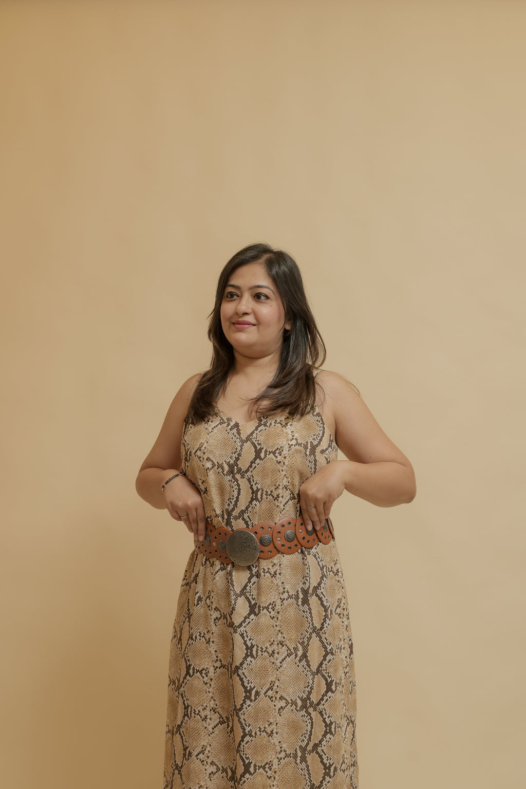 Snake Print Slip Dress