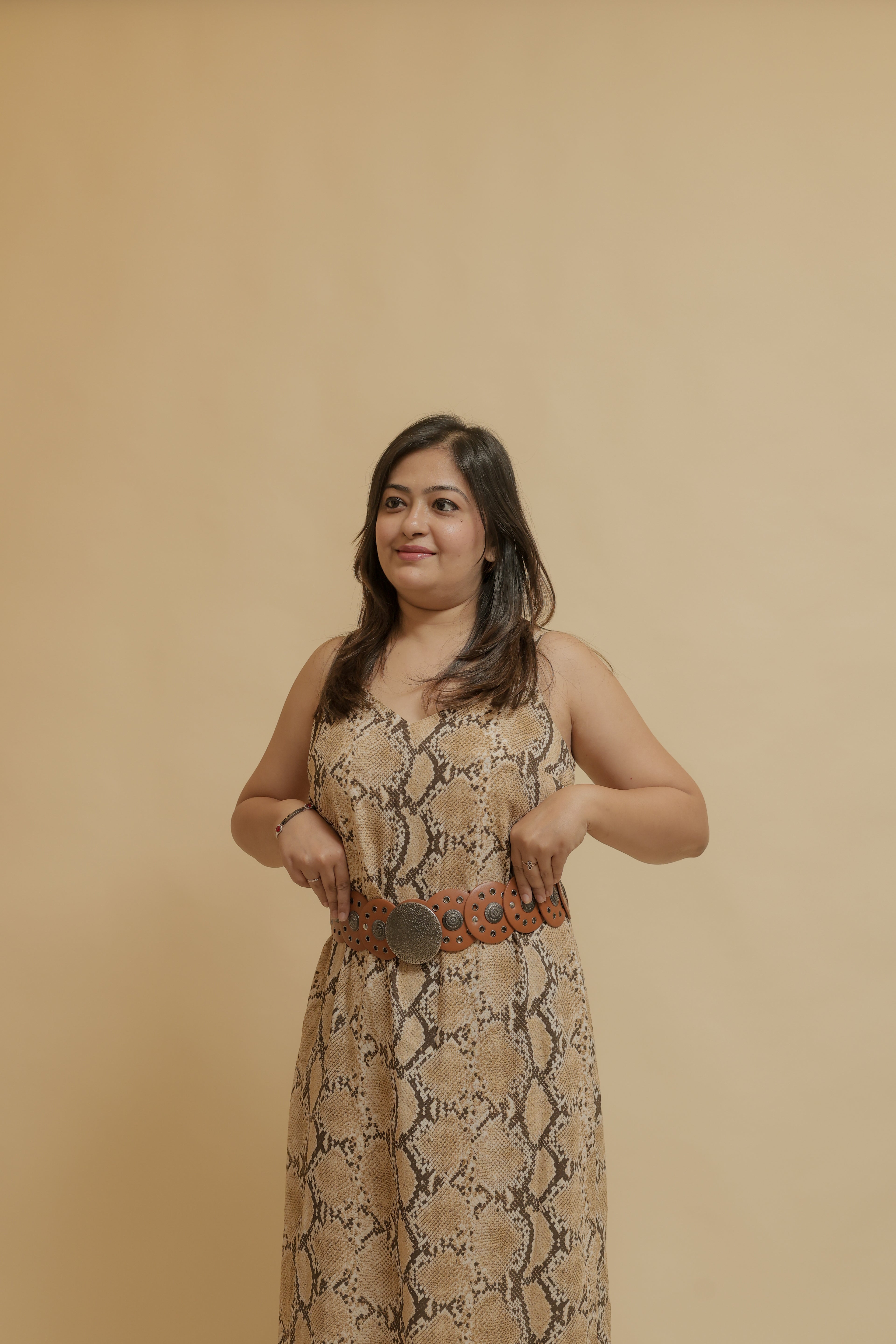 Snake Print Slip Dress