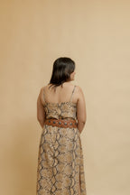 Snake Print Slip Dress