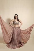 Elegant Rose-Gold Wedding Wear