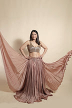 Elegant Rose-Gold Wedding Wear