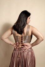 Elegant Rose-Gold Wedding Wear