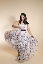 Flowy Floral Tube Maxi with Contrast Strap