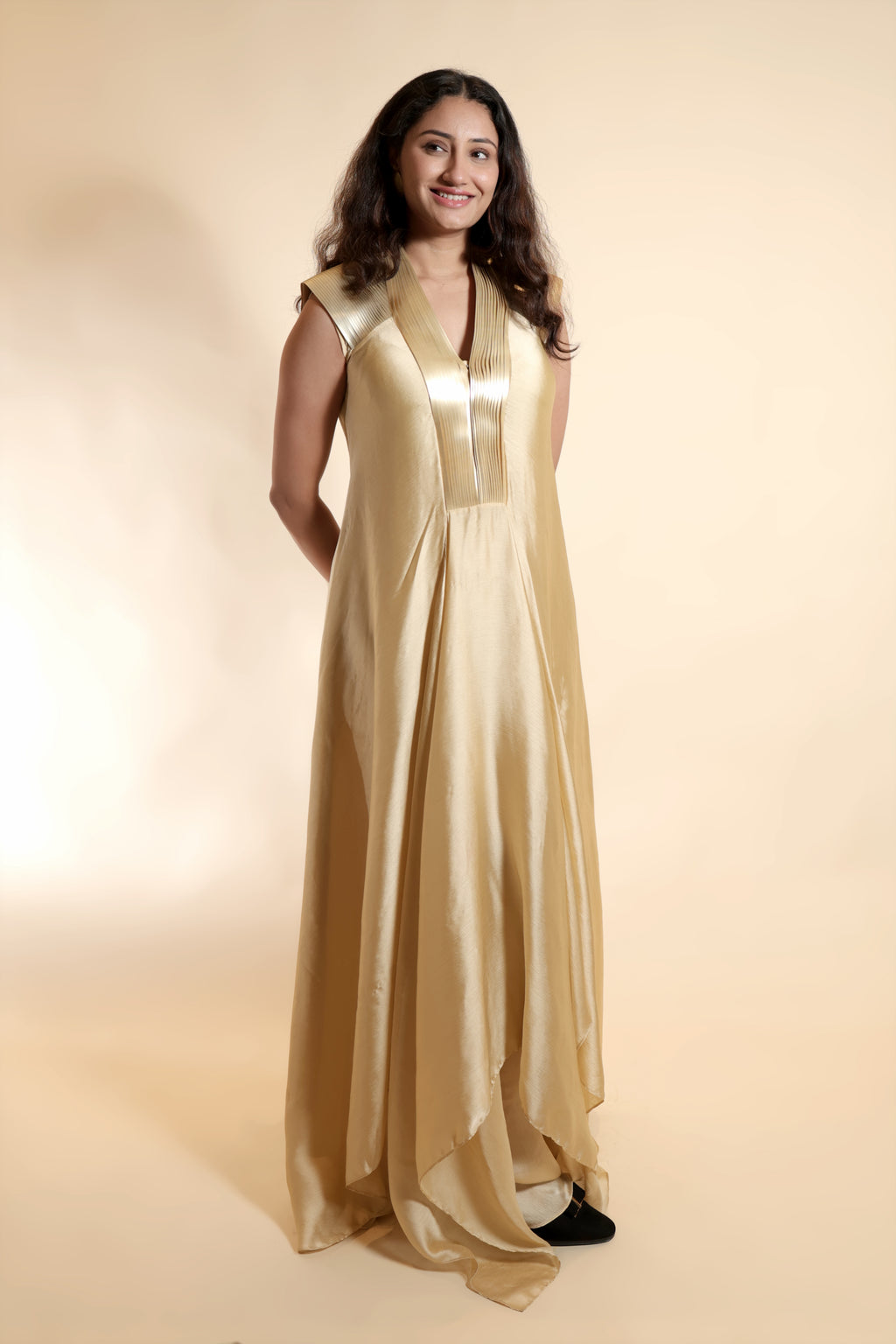 Chiffon V-Neck Gown