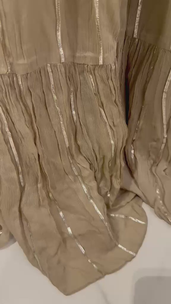 Moonlit Beige Ruffle Chaniya Choli