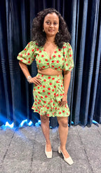 Sweet Strawberry Ruffle Co-ord Set