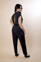 Black Stretchable Formal Evening Jumpsuit