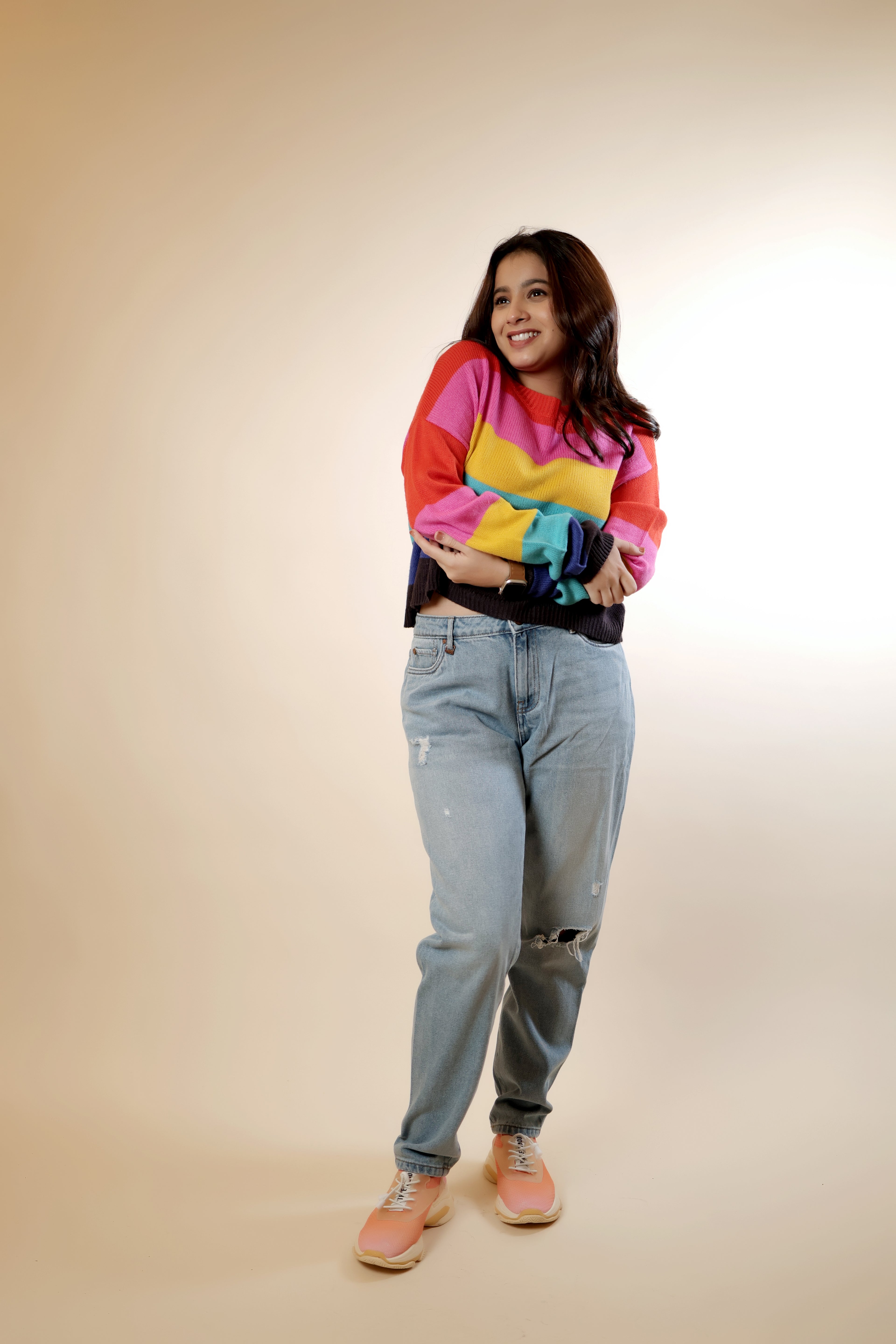 Multicolor Striped Knitted Sweater