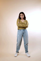 Green Cropped Jumper