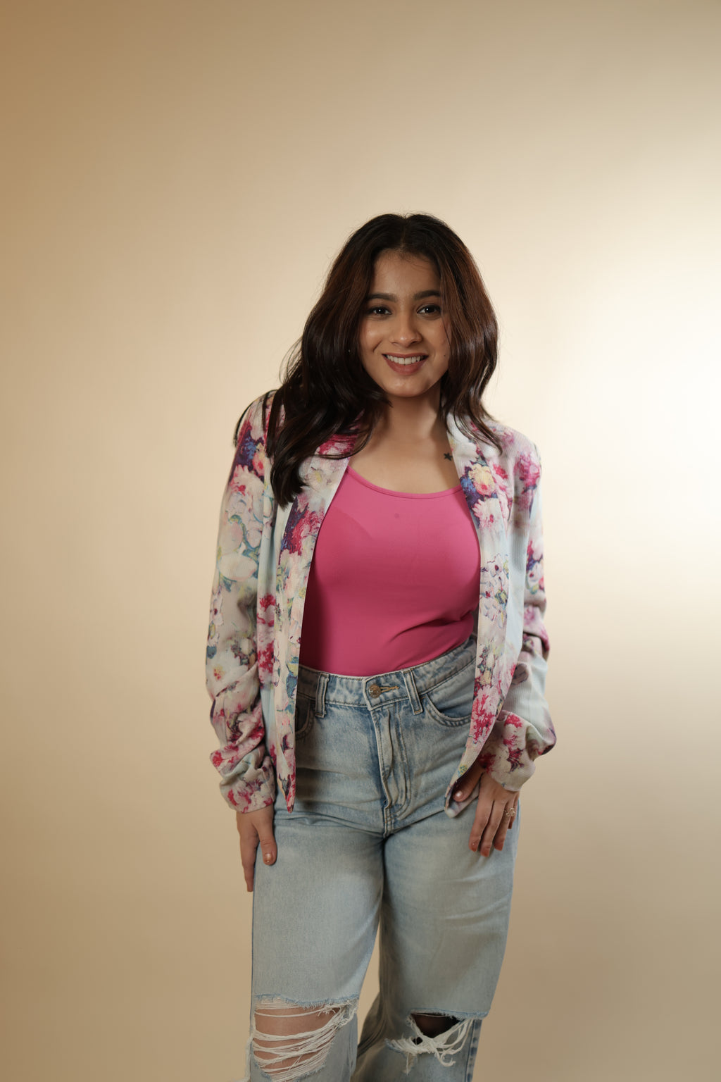 Floral Bomber Spring Jacket