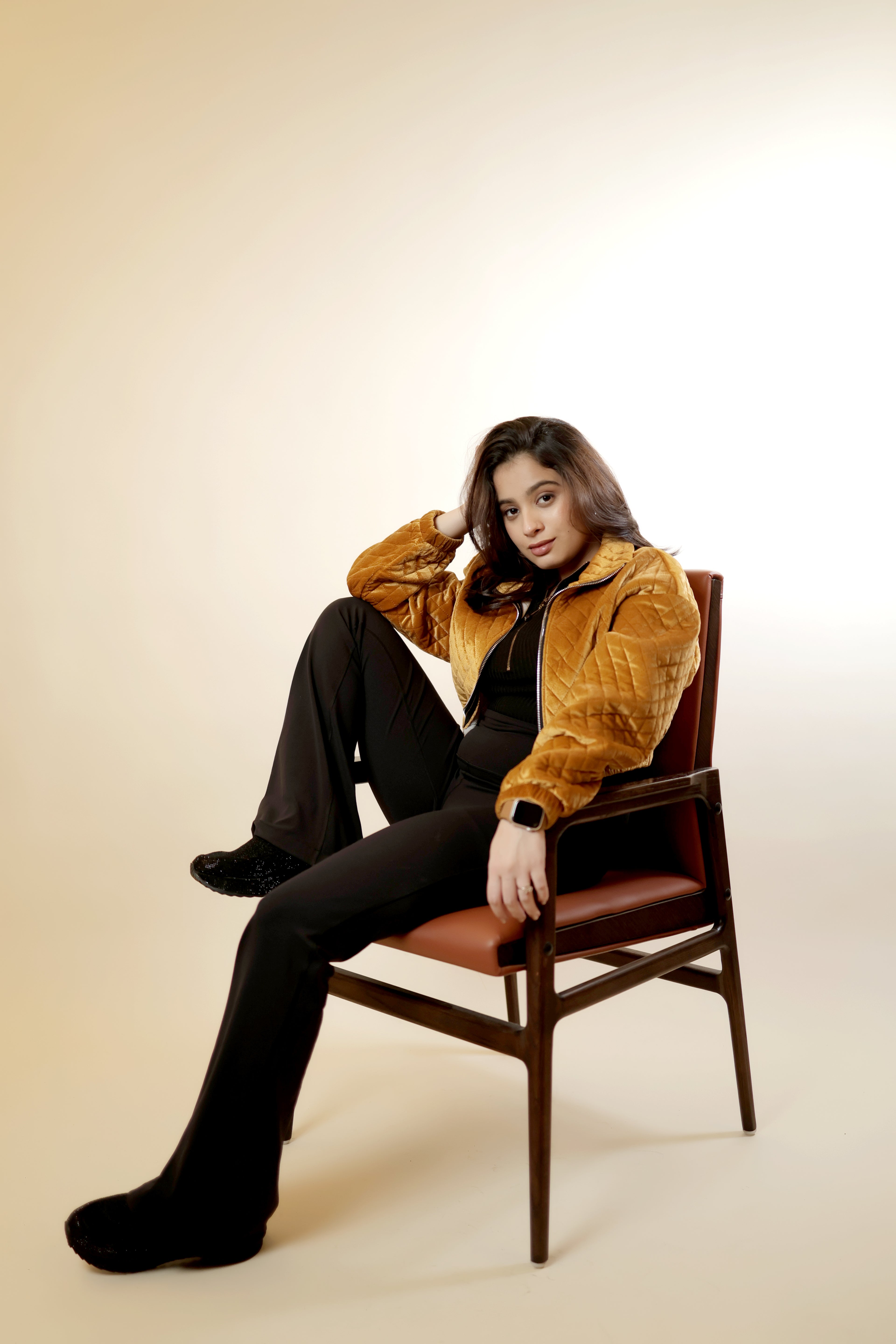 Cropped High Neck Zipper Jacket