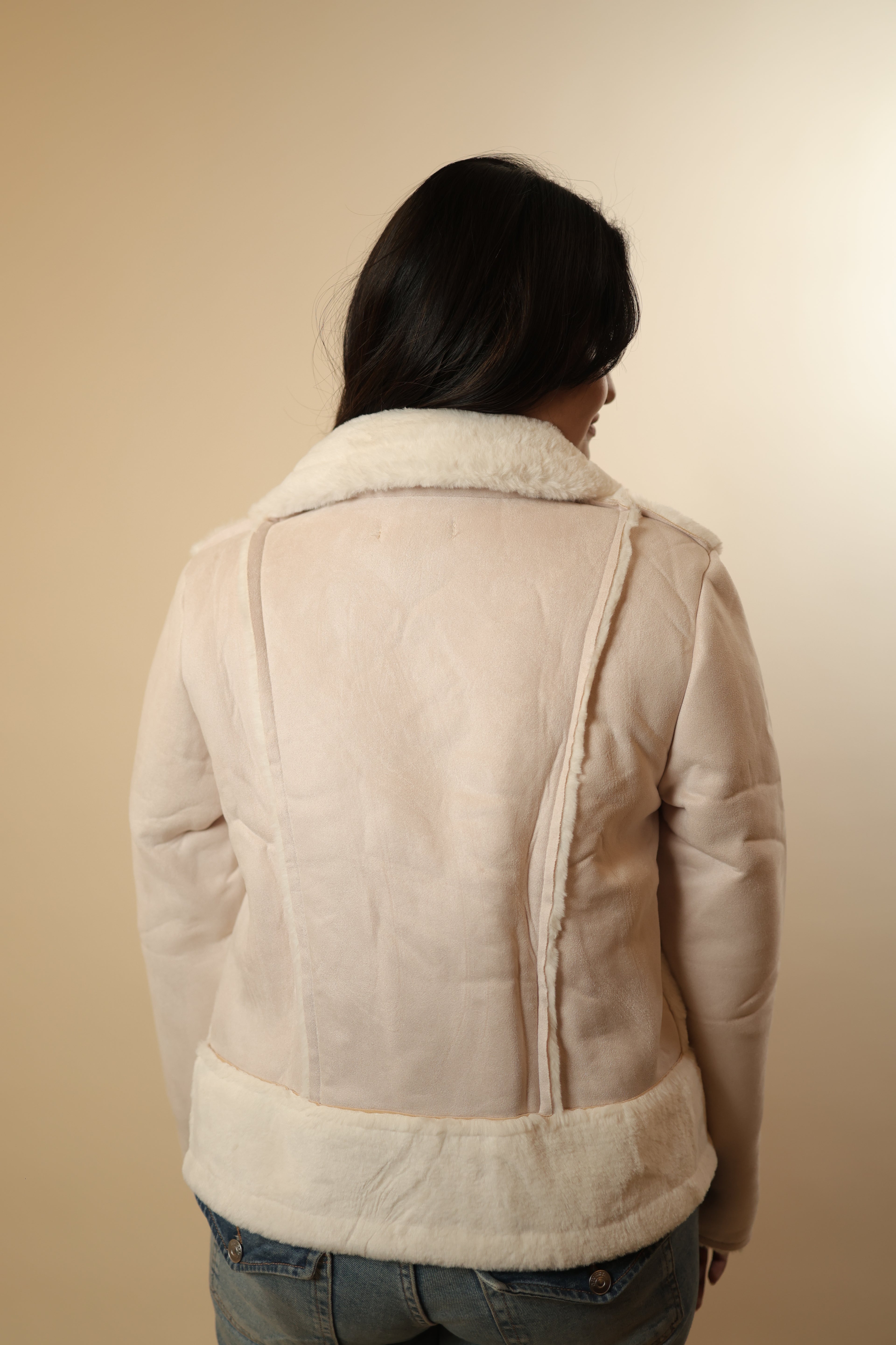 Off-White Faux Fur Winter Jacket