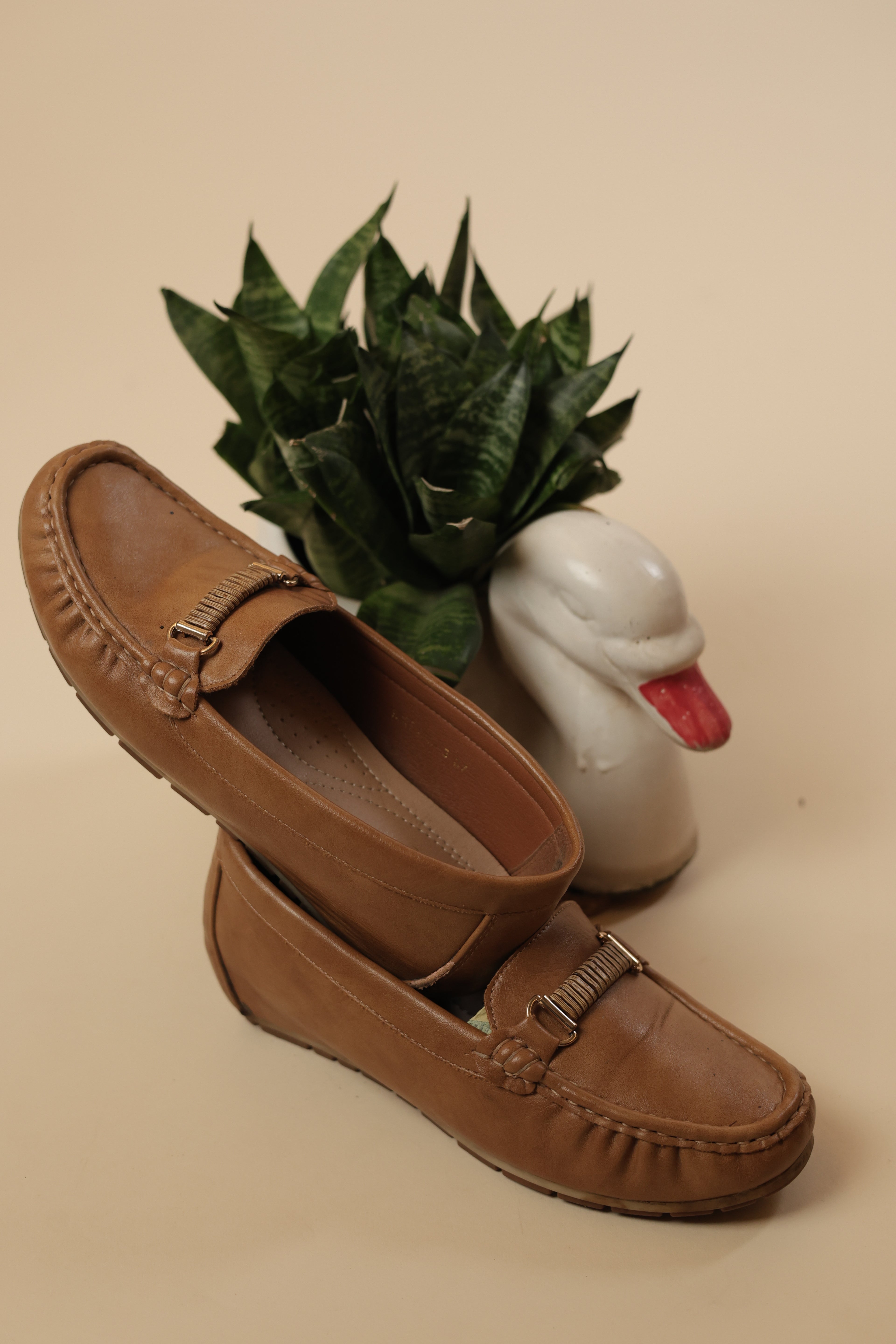 Classic Tan Comfort Loafers for Women