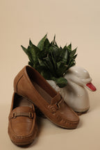Classic Tan Comfort Loafers for Women