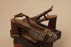 Vintage Check Block Heels
