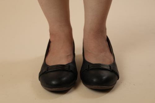 Black Buckle Ballet Flats