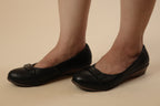 Black Buckle Ballet Flats