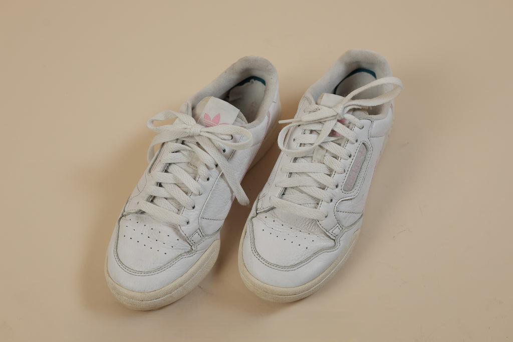 Adidas Continental 80 Sneakers - White/Pink Stripe