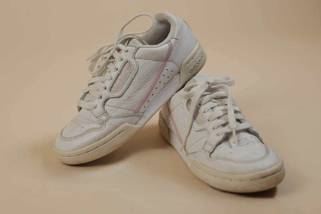 Adidas Continental 80 Sneakers - White/Pink Stripe