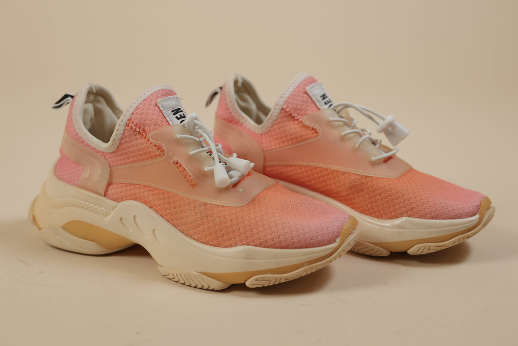 Women's Neon Pink Slip-On Trainers with Toggle Laces