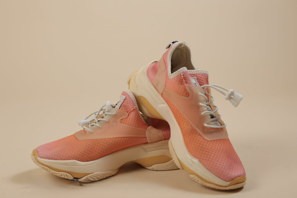 Women's Neon Pink Slip-On Trainers with Toggle Laces