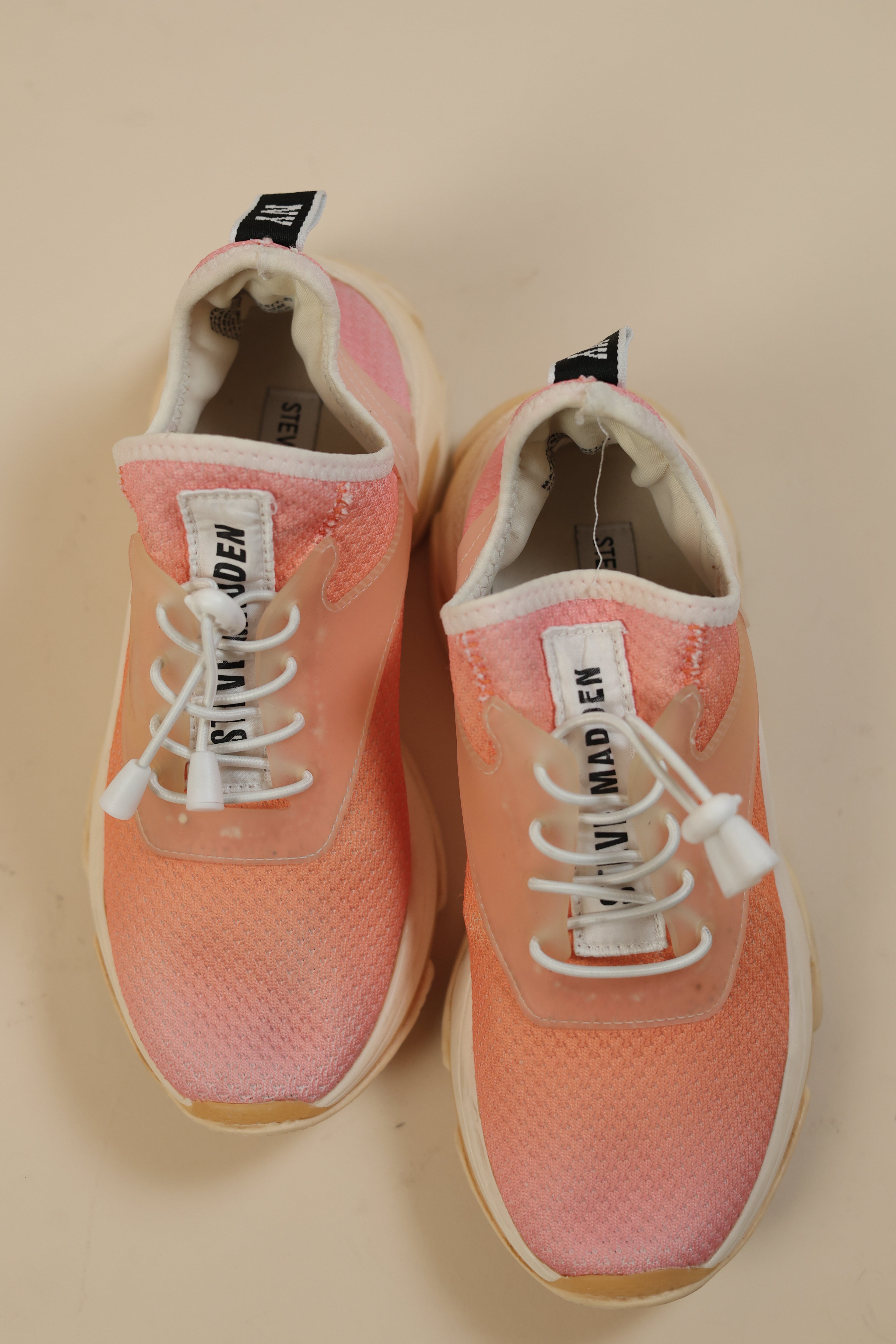 Women's Neon Pink Slip-On Trainers with Toggle Laces