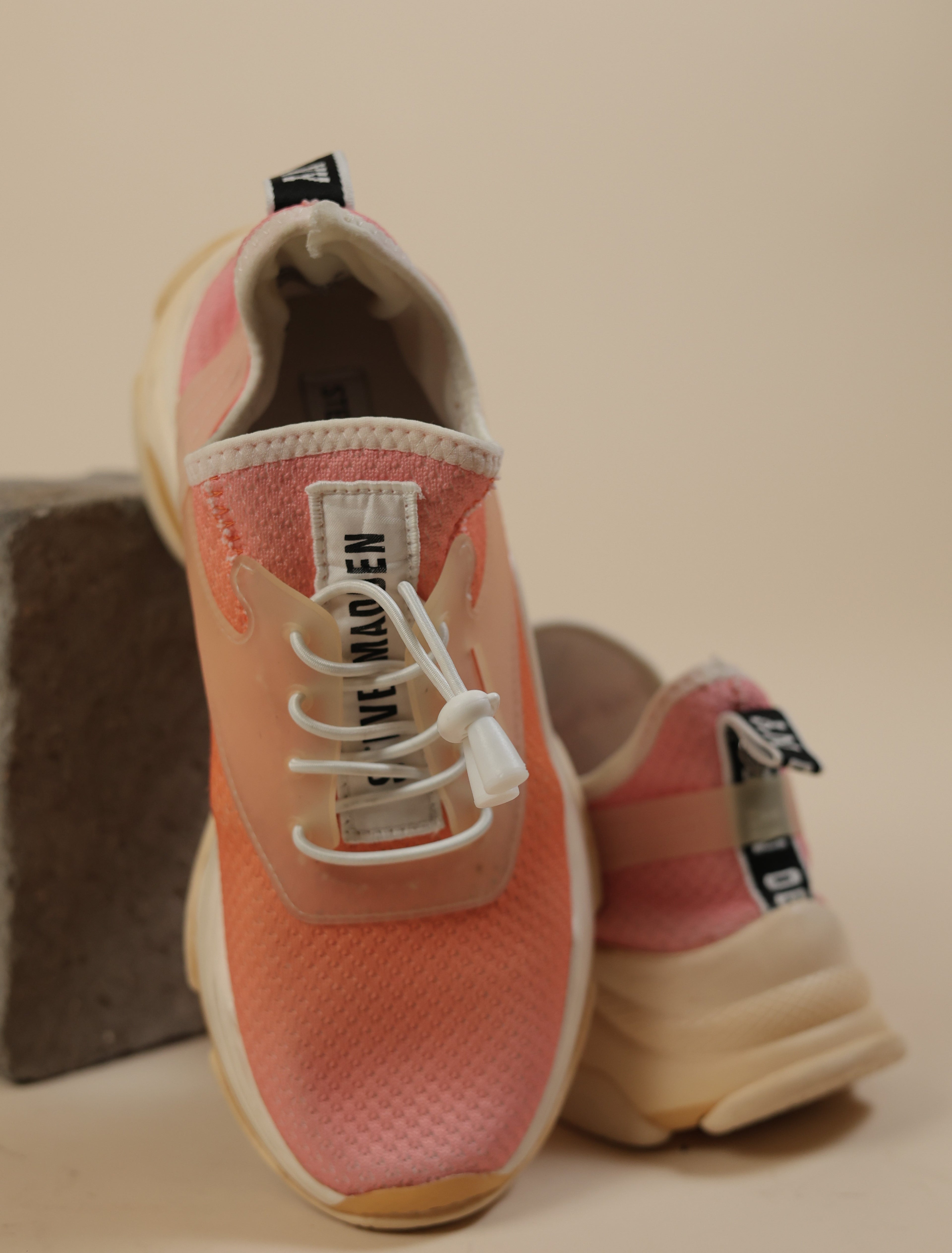 Women's Neon Pink Slip-On Trainers with Toggle Laces