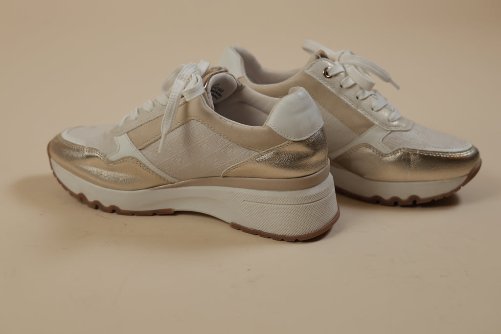 White Gold Chunky Sneakers