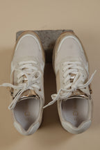 White Gold Chunky Sneakers