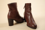 Versatile Brown Block Heel Booties