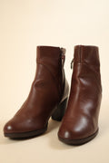 Versatile Brown Block Heel Booties