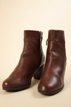 Versatile Brown Block Heel Booties