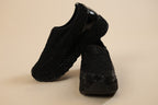Women's Black Glitter Slip-On Loafers