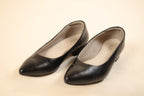 Black Pointed Low-Heel Shoes