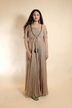 Elegant Dhoti & Flowy Shrug Co-ord Set