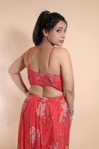 Floral Slit Cut-Out Dress