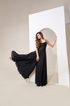 Black Beaded Bodice and Jumpsuit