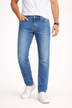 Men’s Slim Fit Mid-Blue Washed Jeans