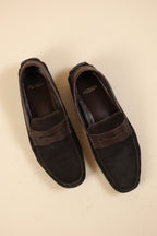 The Classic Penny Loafer: Dark Chocolate Suede