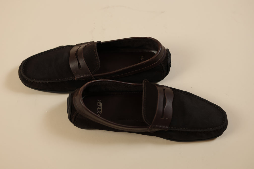 The Classic Penny Loafer: Dark Chocolate Suede